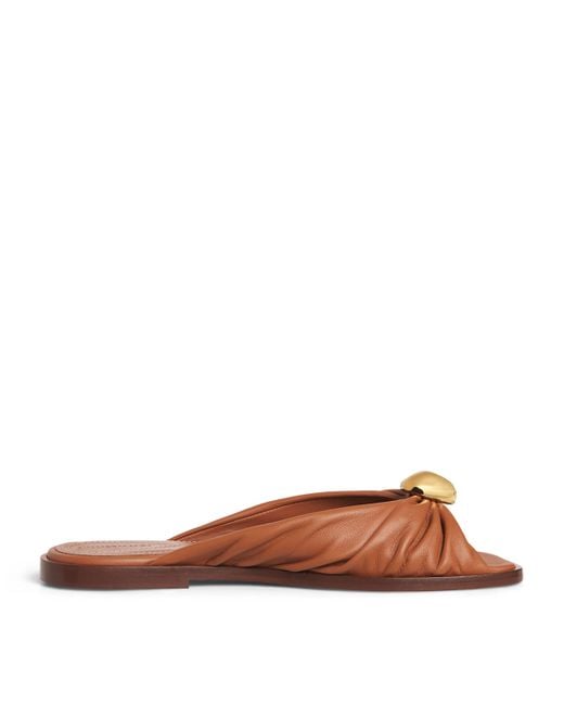 Zimmermann Brown Leather Gleam Slides