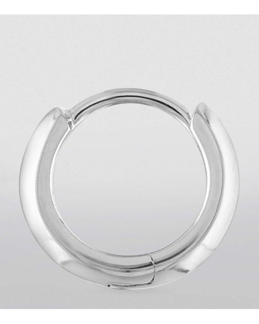 Maria Tash Metallic Faceted Metal Vertex Single Hoop Earring
