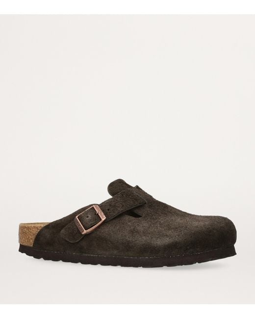 Birkenstock Brown Suede Boston Clogs