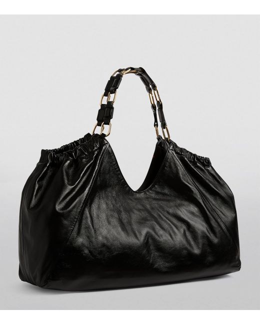 Anine Bing Black Leather Kate Tote Bag