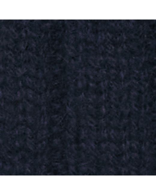 Herno Blue Cashmere Logo Patch Beanie for men