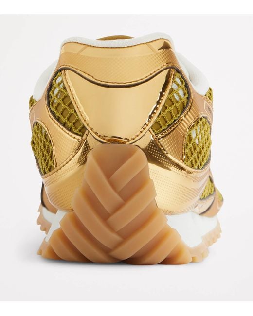 Bottega Veneta Yellow Low-Top Orbit Sneakers