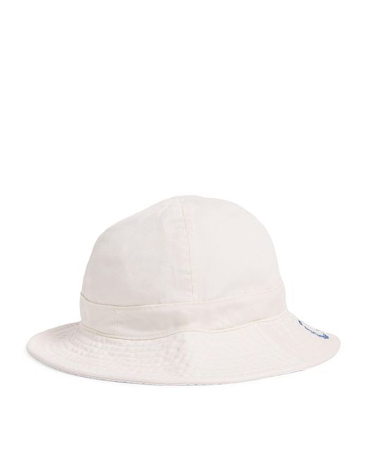 Polo Ralph Lauren White Cotton Graphic Bucket Hat for men