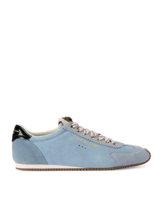 Kurt Geiger Blue Suede Islington Low-Top Sneakers