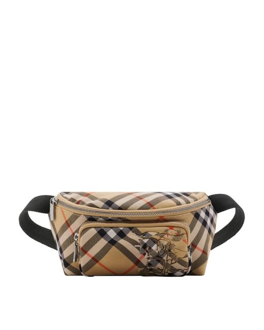 Burberry Natural Small Check Belt Bag for men