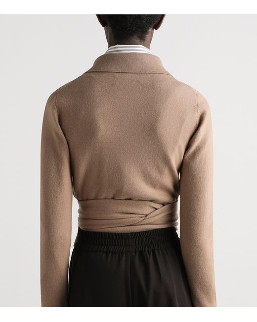 Dolce & Gabbana Natural Cashmere Wrap Cardigan