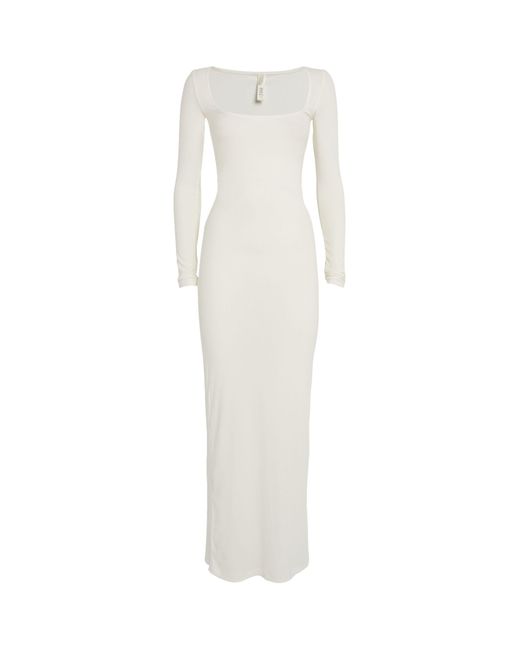 Womens Skims white Soft Lounge Long Slip Dress