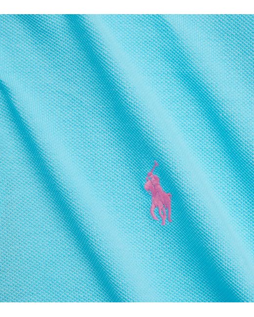 Polo Ralph Lauren Blue Cotton Mesh Polo Pony Polo Shirt for men