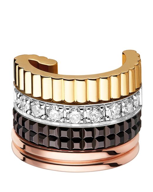 Boucheron Metallic Mixed And Diamond Quatre Classique Single Ear Clip