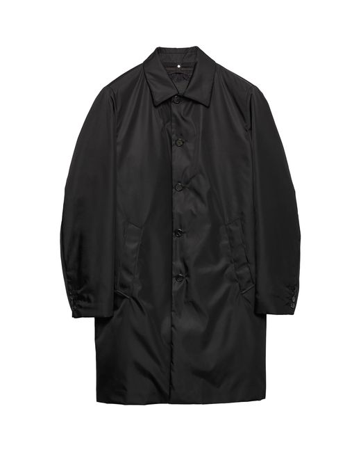 Prada Black Re-Nylon Overcoat for men