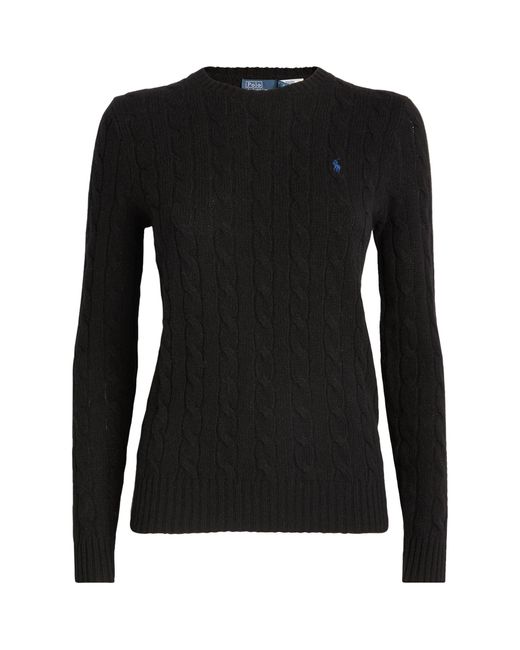 Polo Ralph Lauren Black Cable-knit Sweater