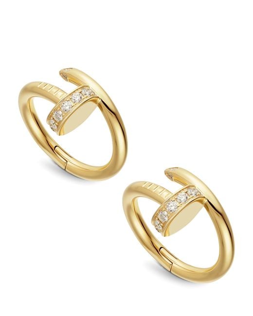 Cartier Metallic And Diamond Juste Un Clou Cufflinks for men