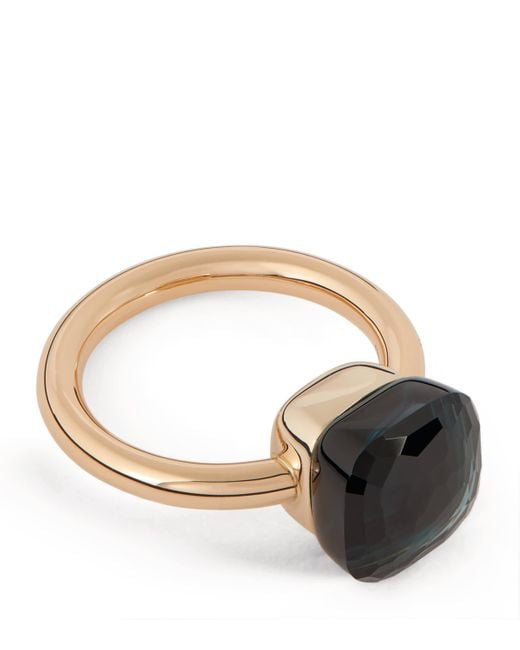 Pomellato Metallic Mixed And London Topaz Nudo Classic Ring