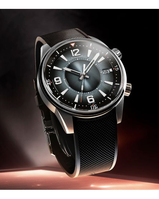 Jaeger lecoultre Stainless Steel Polaris Date Watch in Black for Men Lyst UK