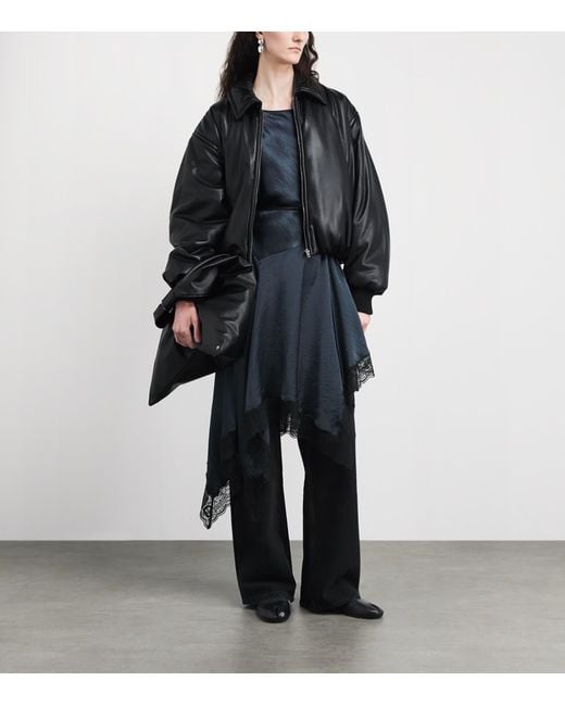 Maison Margiela Black Leather Tabi Jazz Slippers