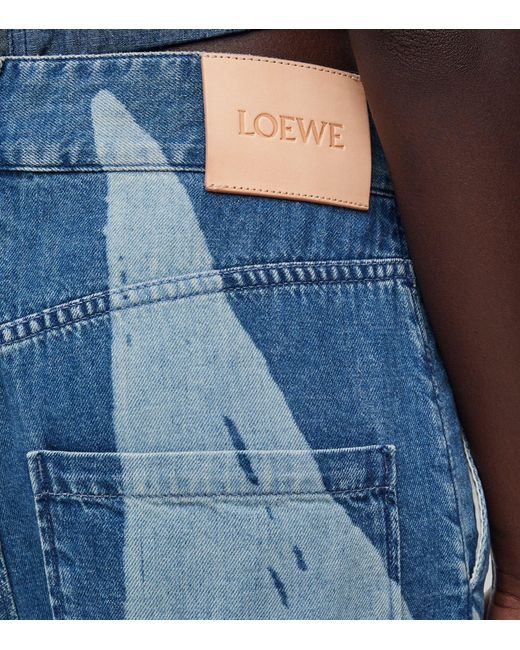 Loewe Blue X Paula's Ibiza Abstract Wide-leg Jeans