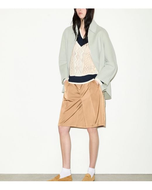 MAX&Co. Gray Virgin Wool A-Line Coat