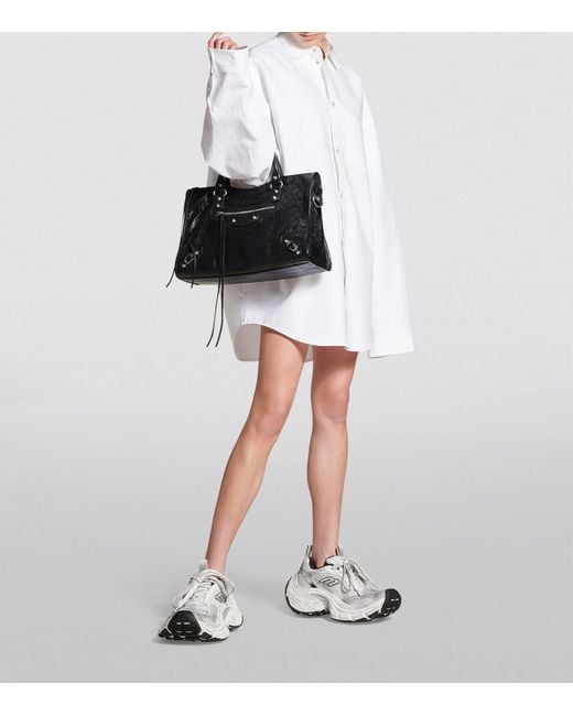 Balenciaga Black Medium Leather Le City Top-Handle Bag