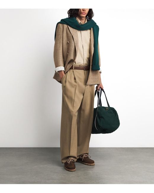 Polo Ralph Lauren Brown Linen-Silk-Wool Glenplaid Blazer for men
