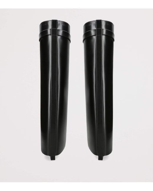 Givenchy Black Leather Shark Knee-High Boots 95
