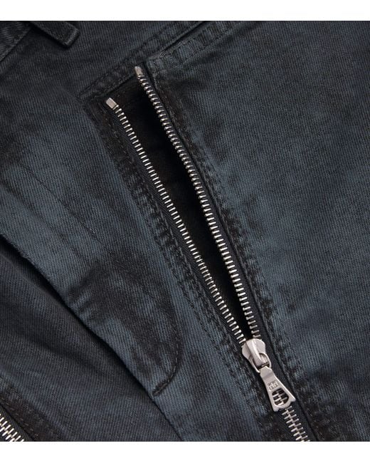 Dries Van Noten Blue Zip-Detail Straight-Leg Jeans for men