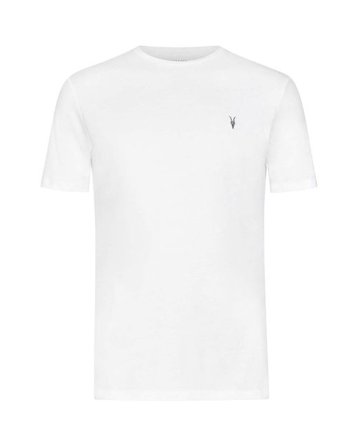 AllSaints White Organic Cotton Brace T-Shirt for men