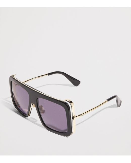Max Mara Purple Acetate Square Sunglasses