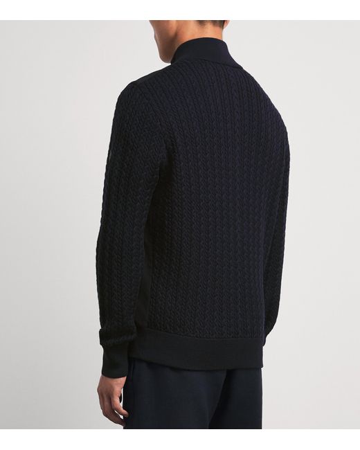 Bogner Blue Virgin Wool Zisco Hybrid Jacket for men