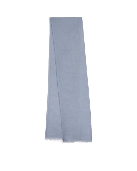 Eleventy Blue Cashmere Scarf