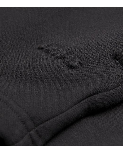 Skims Black Cotton-Blend Fleece Shorts