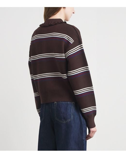Claudie Pierlot Multicolor Wool-Blend Stripe Cardigan
