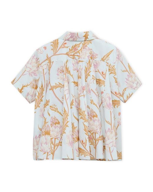 Loewe White X Paula's Ibiza Artichoke Short-Sleeve Shirt
