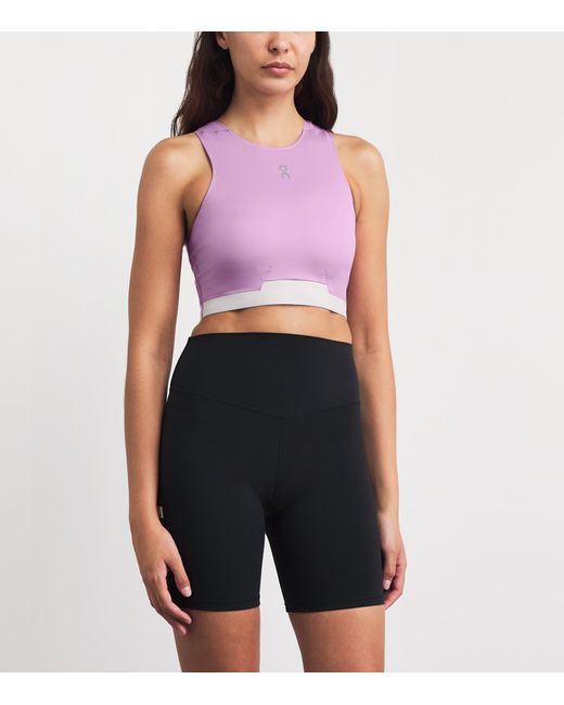 On Shoes Purple Train 2-In-1 Crop Top