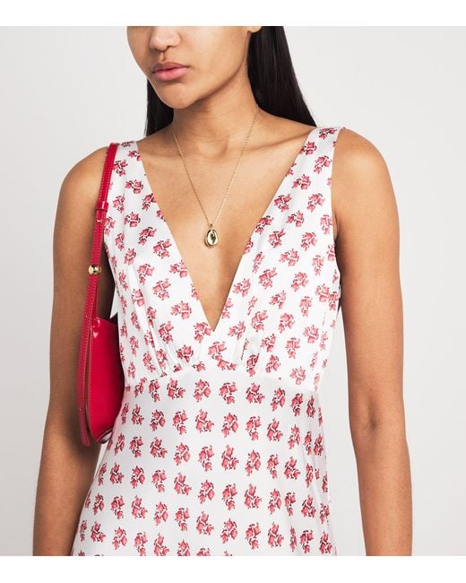 Maje Pink Silk Floral Maxi Dress