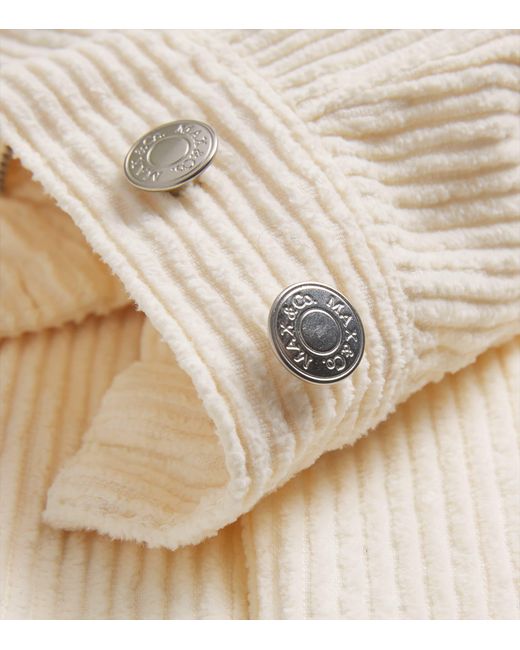 MAX&Co. White Corduroy Wide-Leg Trousers