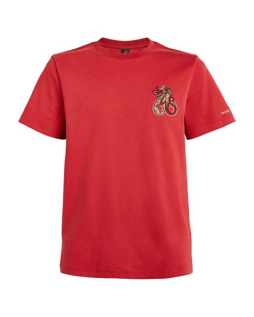 Moose Knuckles Embroidered-dragon T-shirt for men