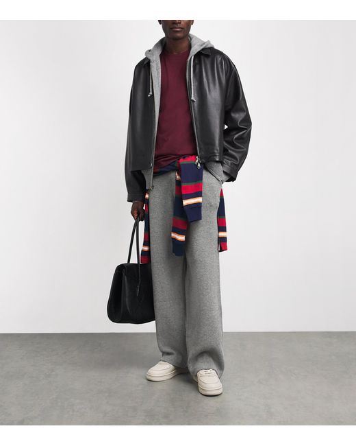 Polo Ralph Lauren Gray Wool-Cotton Waffle Knit Sweatpants for men