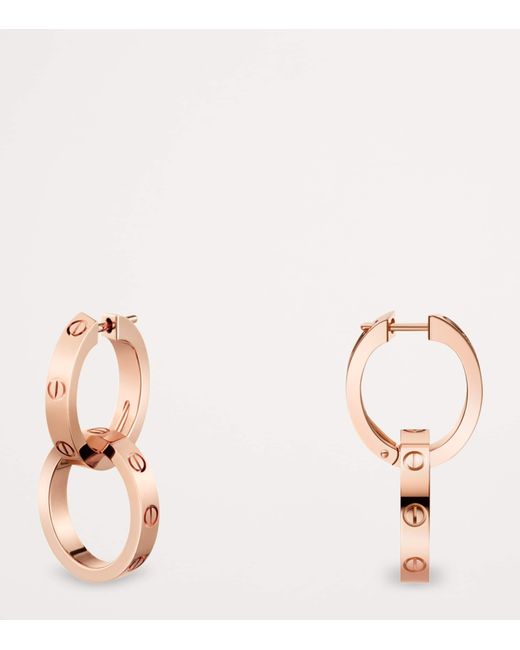 Cartier Metallic Love Double Hoop Earrings