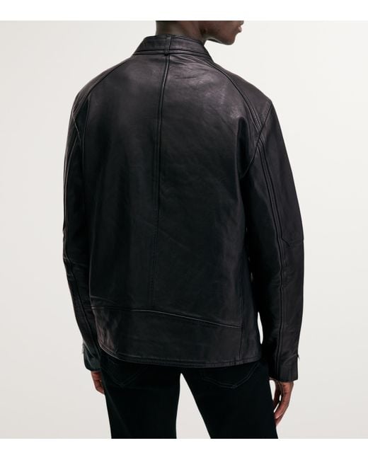 AllSaints Black Cora Leather Jacket for men
