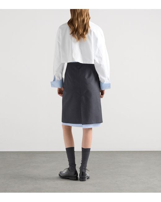 Prada White Cotton Blouson Jacket