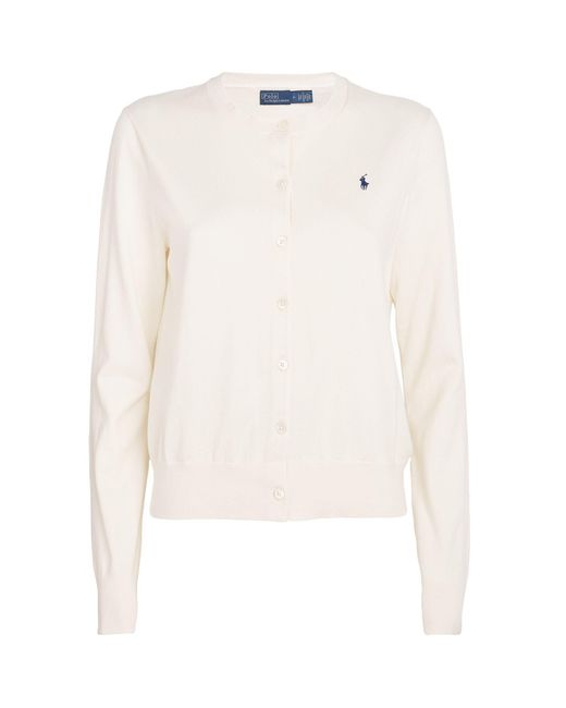 Polo Ralph Lauren White Cotton-blend Cardigan