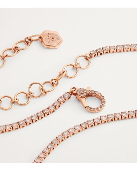 SHAY Metallic And Diamond Threads Tennis Choker