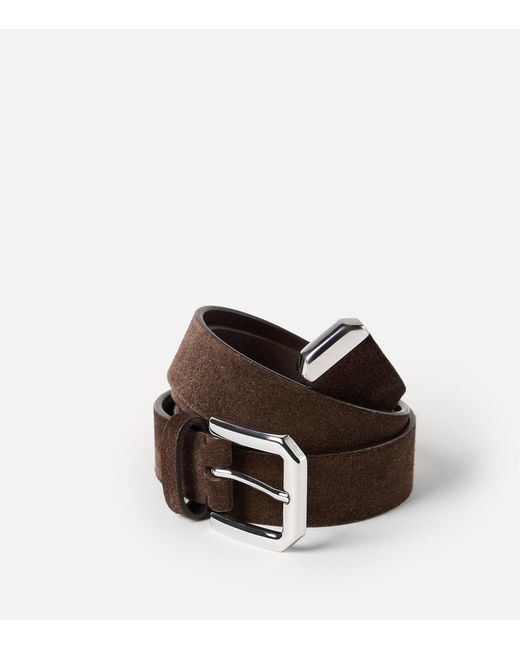 Brunello Cucinelli Brown Reversible Leather Belt for men