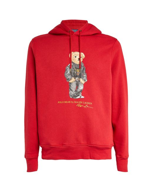 Polo Ralph Lauren Cotton Lunar New Year Polo Bear Hoodie in Red for Men ...