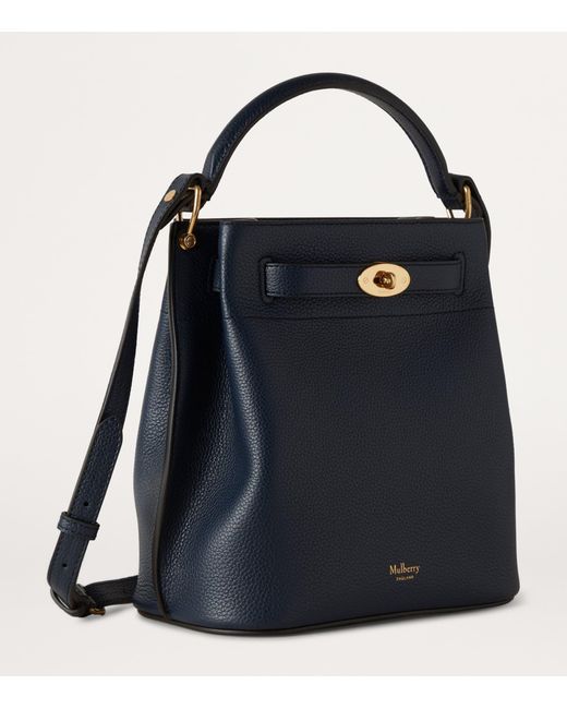 Mulberry Blue Leather Islington Bucket Bag