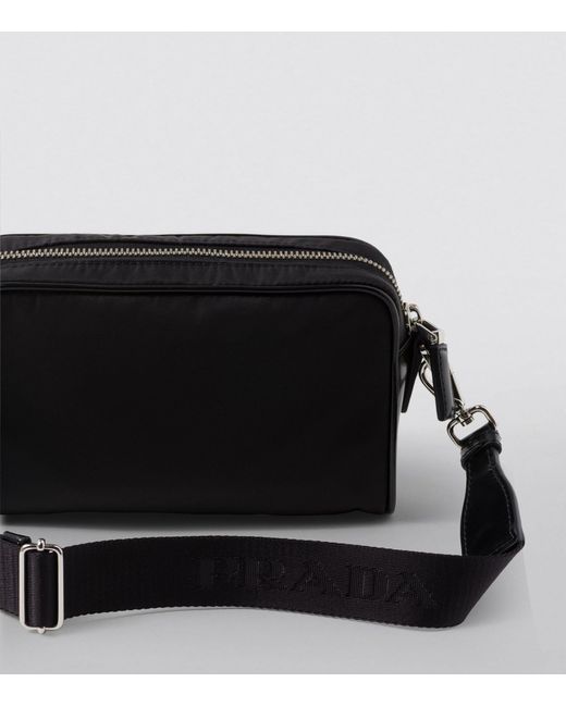 Prada Black Small Re-nylon Leather Cross-body Bag for men