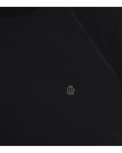 Dunhill Black Wool Athluxury Short-Sleeve T-Shirt for men