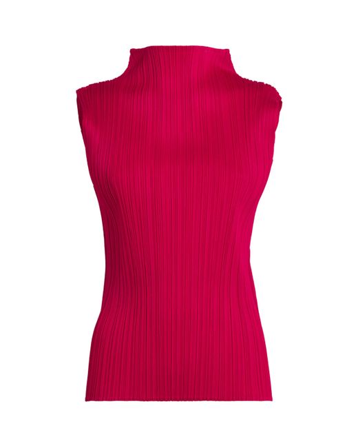 Pleats Please Issey Miyake Purple New Colorful Basics Tank Top