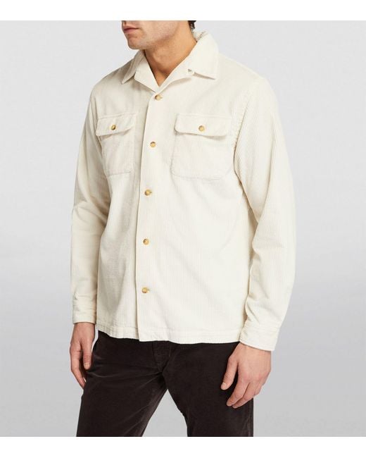 Polo Ralph Lauren White Corduroy Overshirt for men