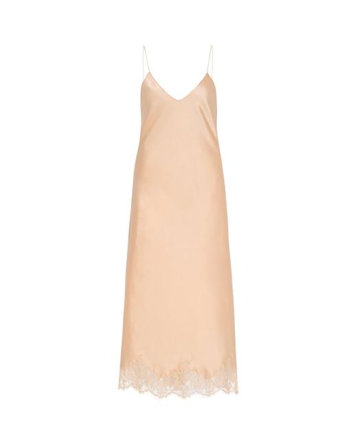 The Row White Kolara Silk Midi Dress